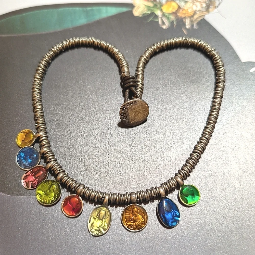 Uno de 50 Medallion Coin Reversible RETIRED Necklace